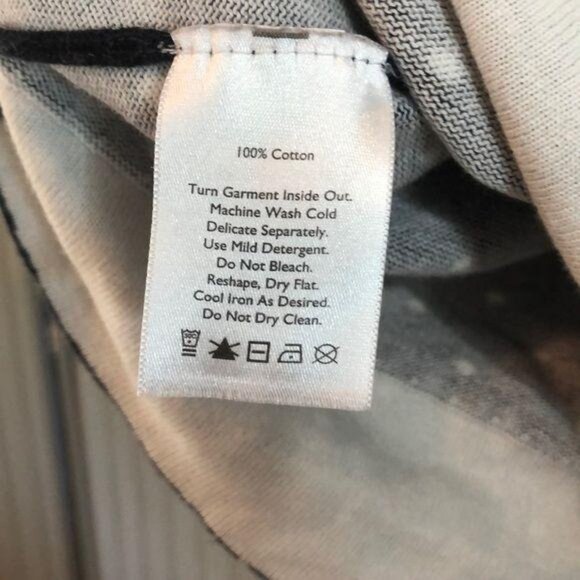 Eddie Bauer Womens L Polka Dot Cardigan Sweater Navy & White Cotton - Picture 6 of 6